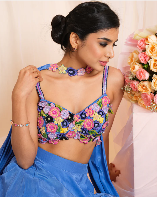 Floral Ruffle Skirt Set