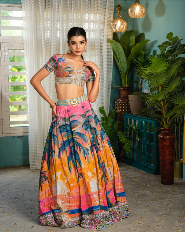 The Sky Is Pink Lehenga Set