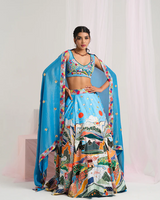 Vibrant Embroidered Lehenga Set
