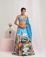 Vibrant Embroidered Lehenga Set