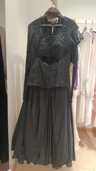 Draped Skirt & Long Jacket
