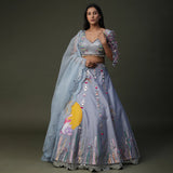Riva Diva In Sun Flower Handpainted Lehenga