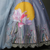 Riva Diva In Sun Flower Handpainted Lehenga