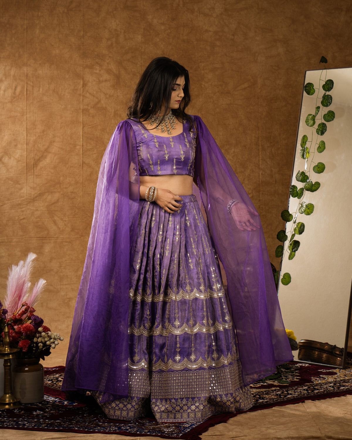 Purple Lehenga Set