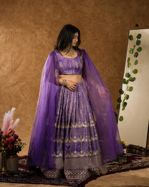 Purple Lehenga Set
