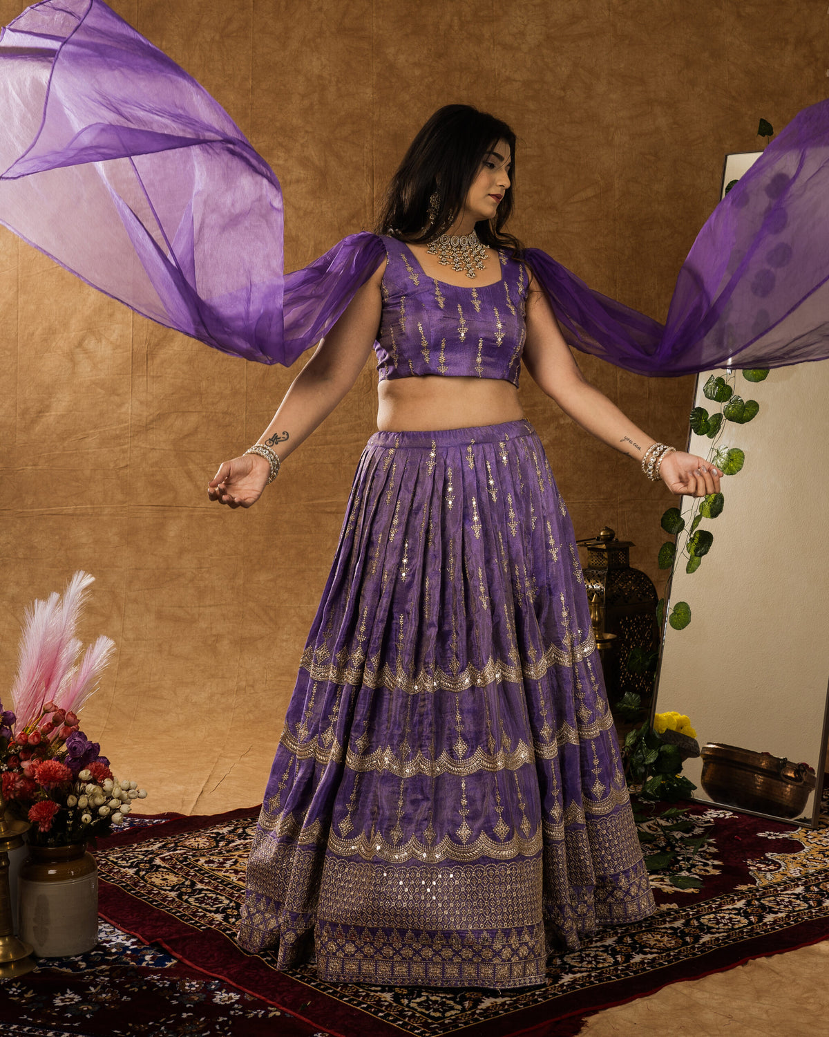 Purple Lehenga Set