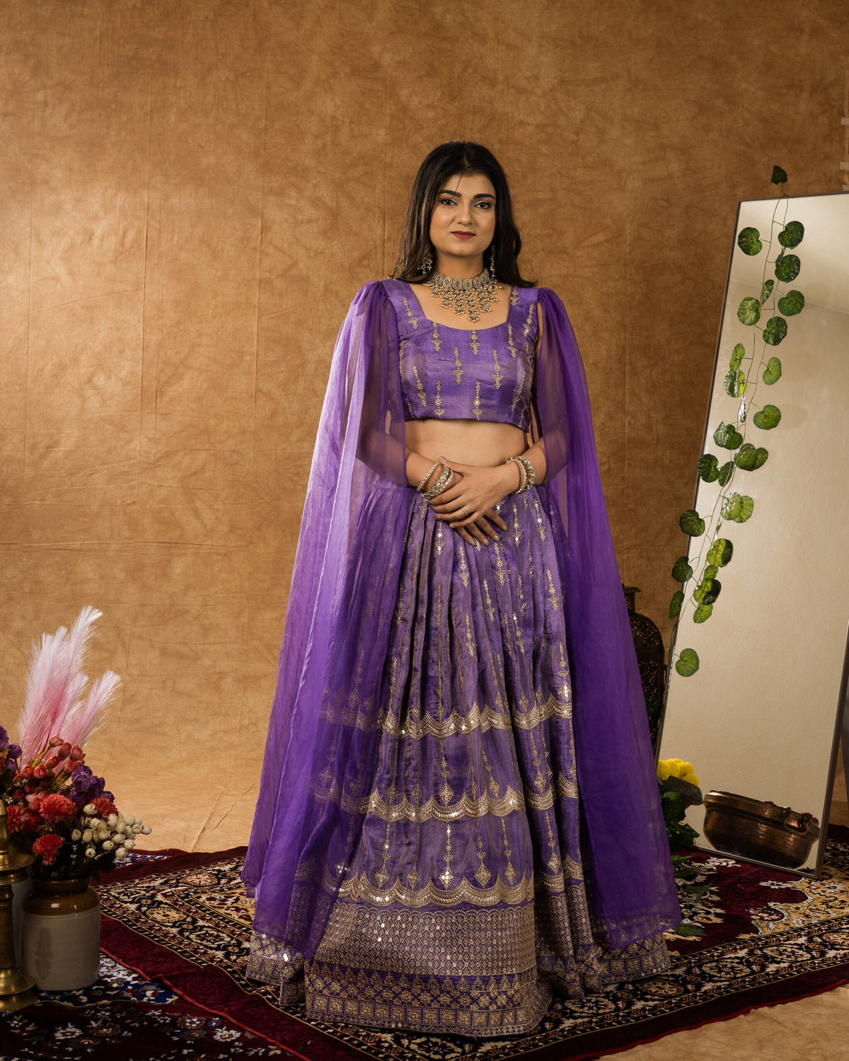 Purple Lehenga Set