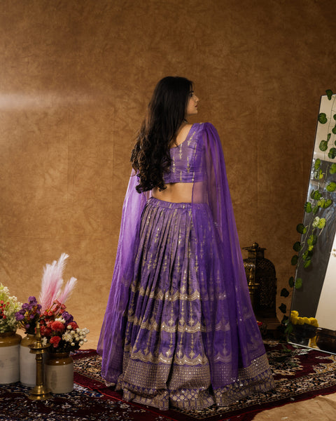 Purple Lehenga Set