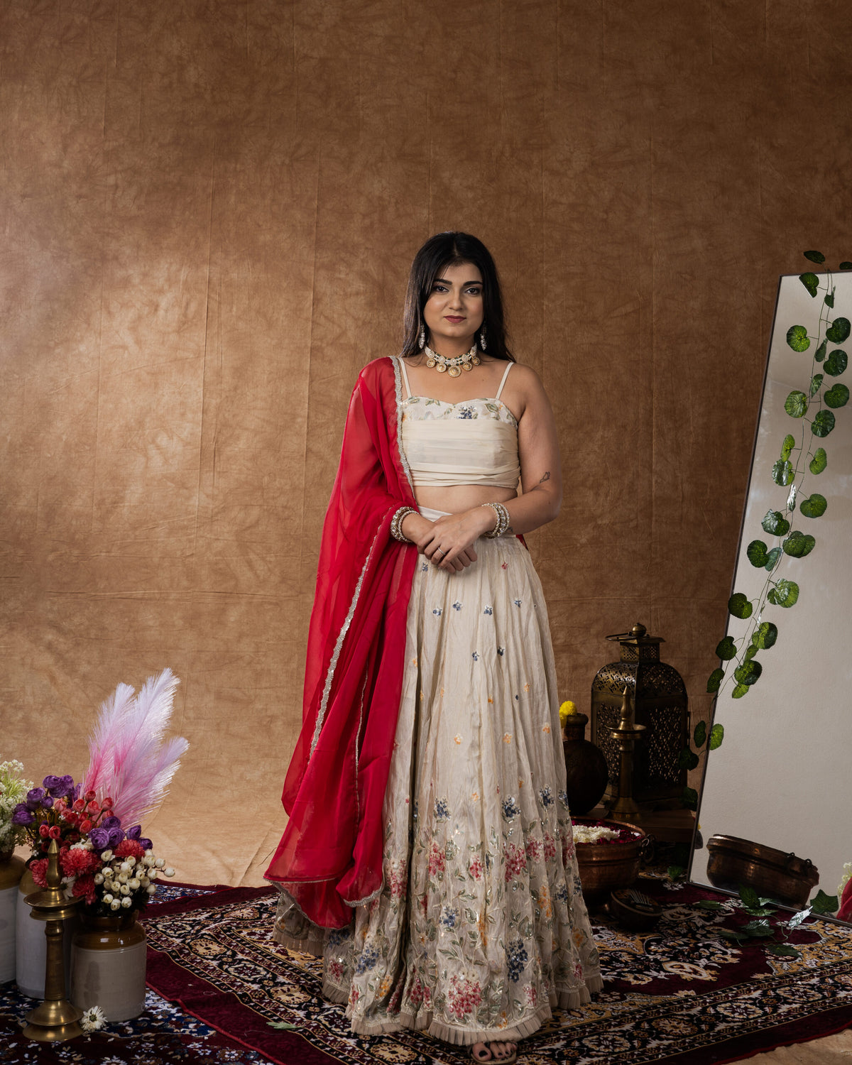 Multicolor Floral Lehenga Set