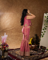 Pink Gharara + Blazer