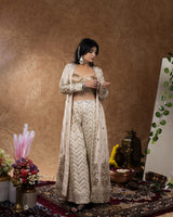 Beige Sharara + Shrug