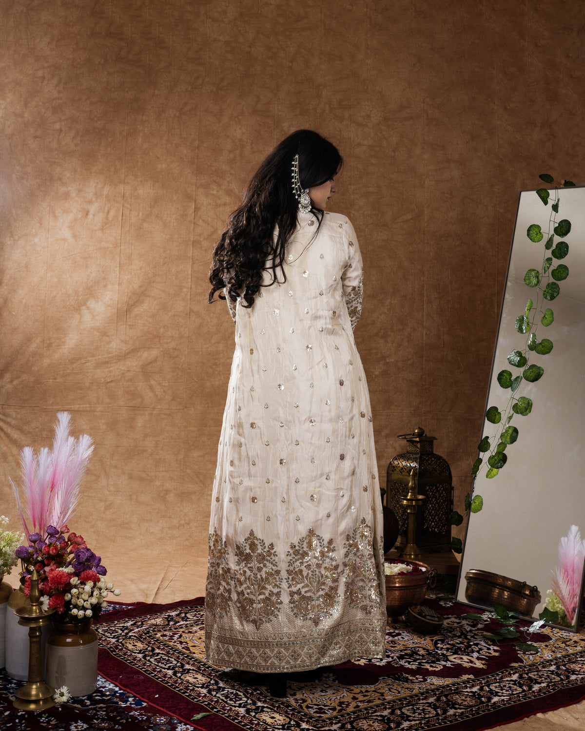 Beige Sharara + Shrug