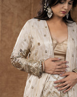 Beige Sharara + Shrug