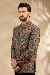 Jamawar Woven Bandhgala Jacket Set