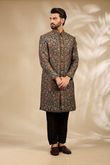 Jamawar Woven Sherwani Set