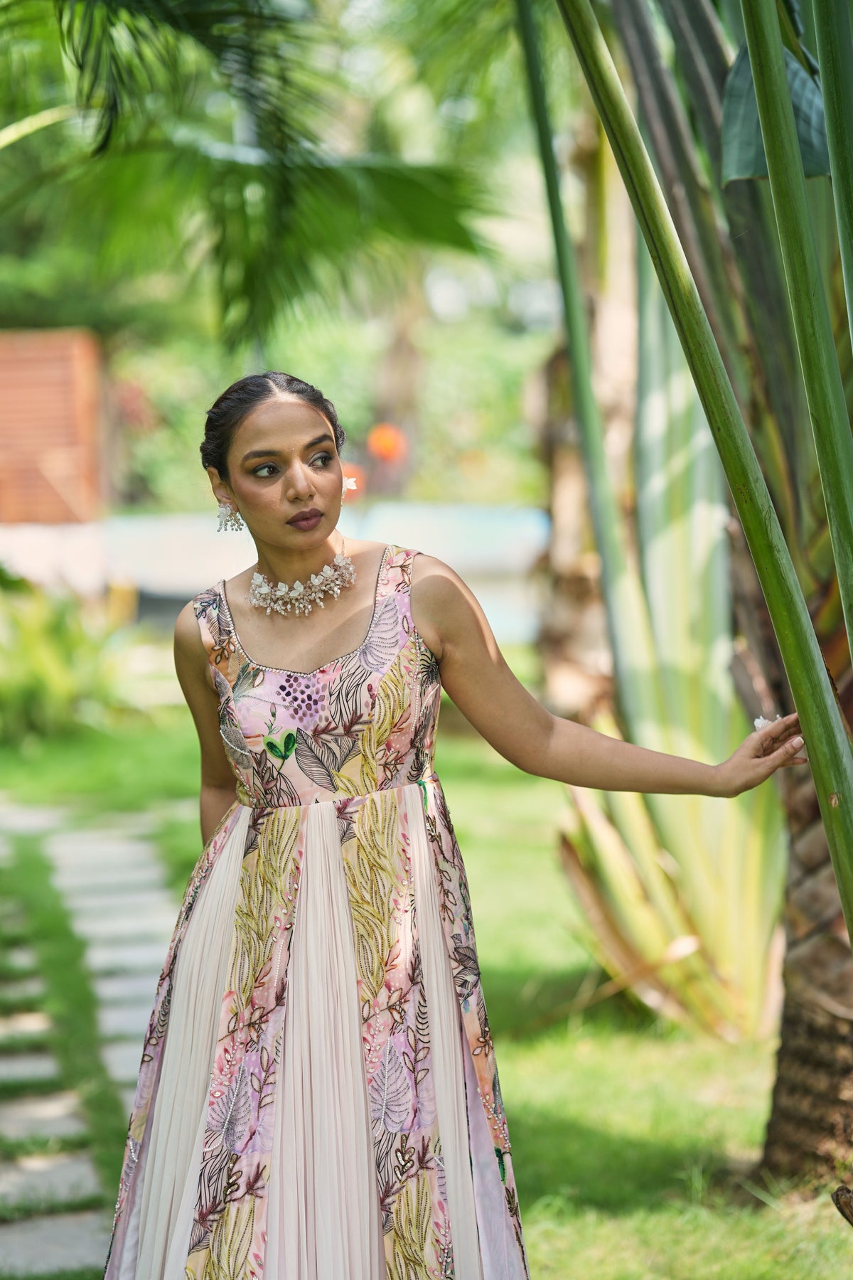 Blush Botanica Printed Gown