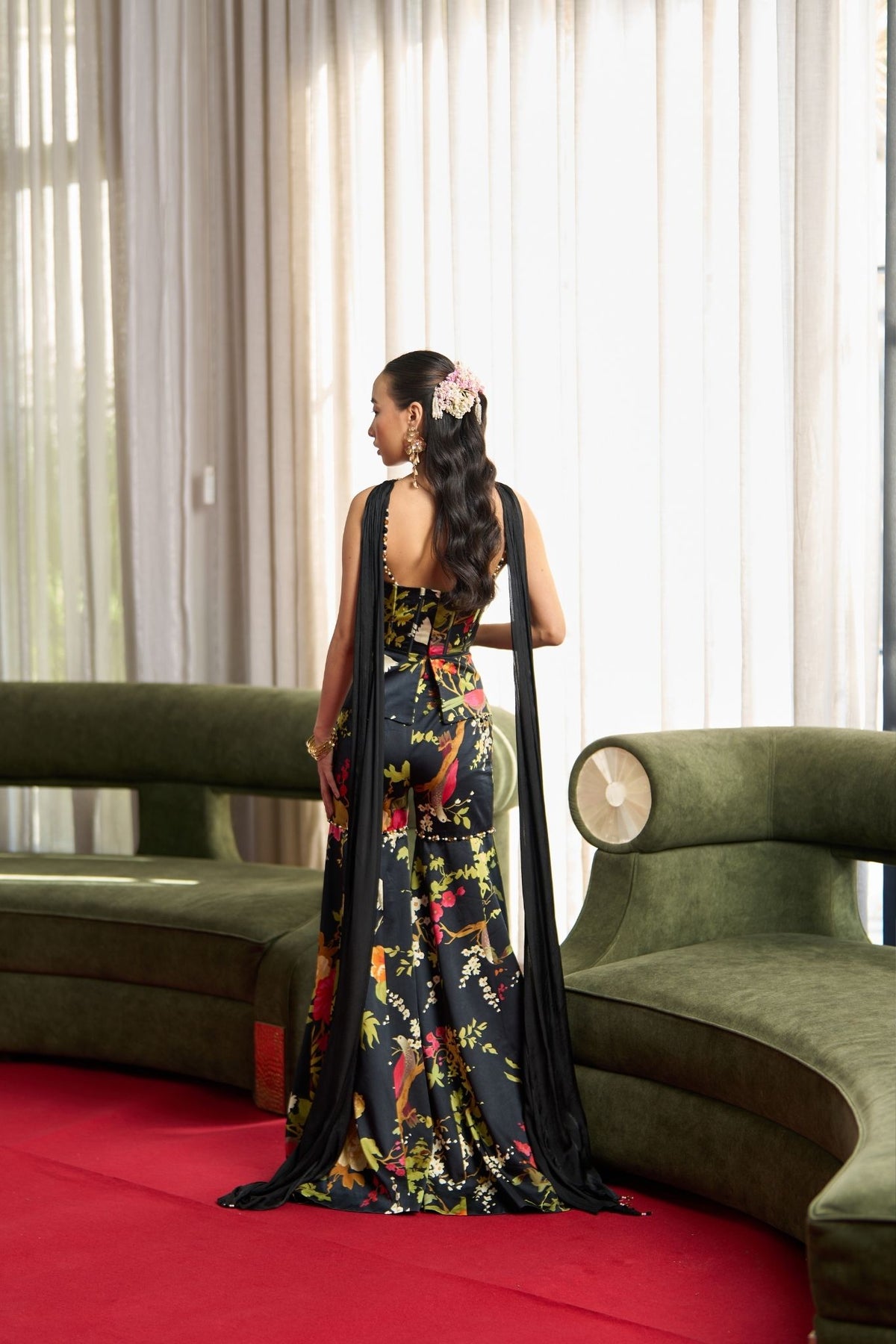 Short Corset Kurta with Kalidaar Sharara Pants