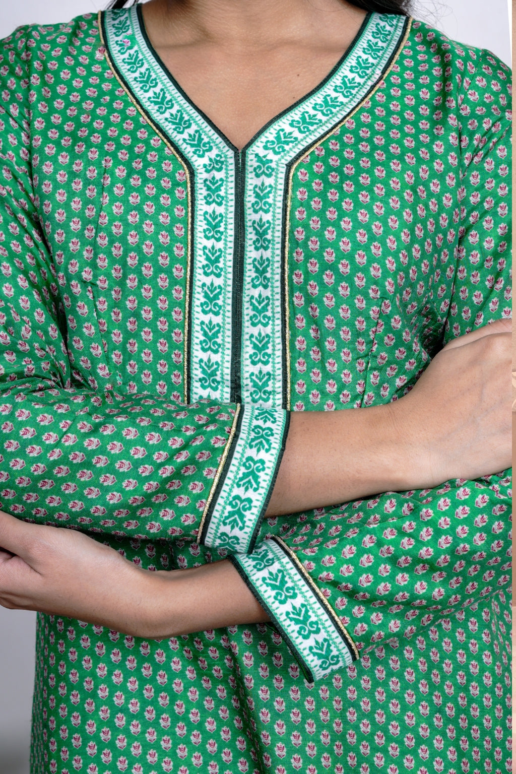 Green Dola Silk Printed Sharara Set With Dupatta
