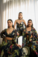Short Corset Kurta with Kalidaar Sharara Pants