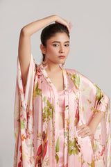 Off-White Multi-Colour Kalidaar Kaftan With Bustier & Pant