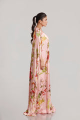 Off-White Multi-Colour Kalidaar Kaftan With Bustier & Pant