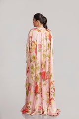 Off-White Multi-Colour Kalidaar Kaftan With Bustier & Pant
