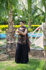 Midnight Bloom Embellished Sharara Set