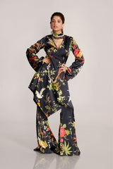 Peplum Kurta with Kalidaar Sharara Pants