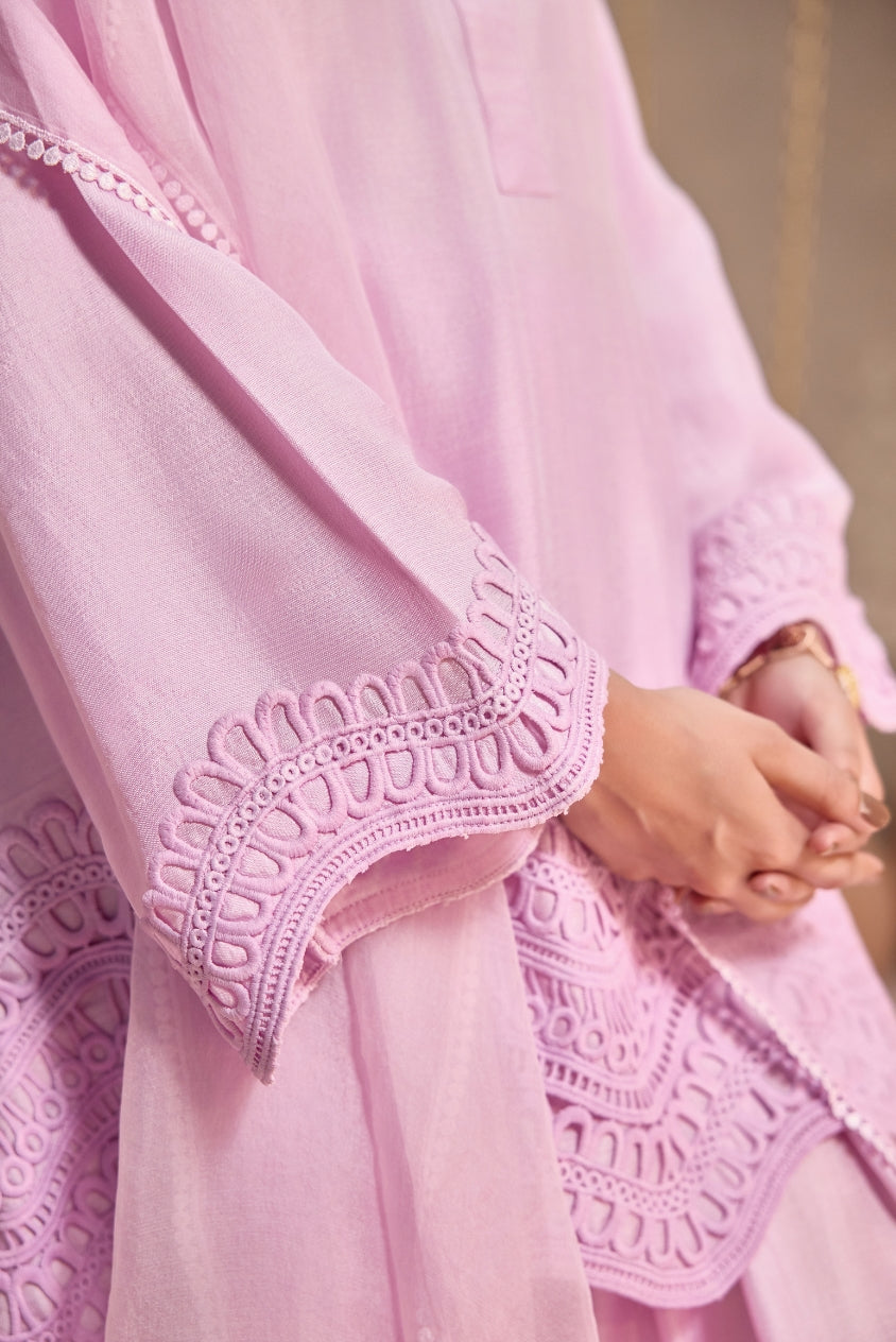 Lilac Dola Silk Farsi Salwar Set with Dupatta