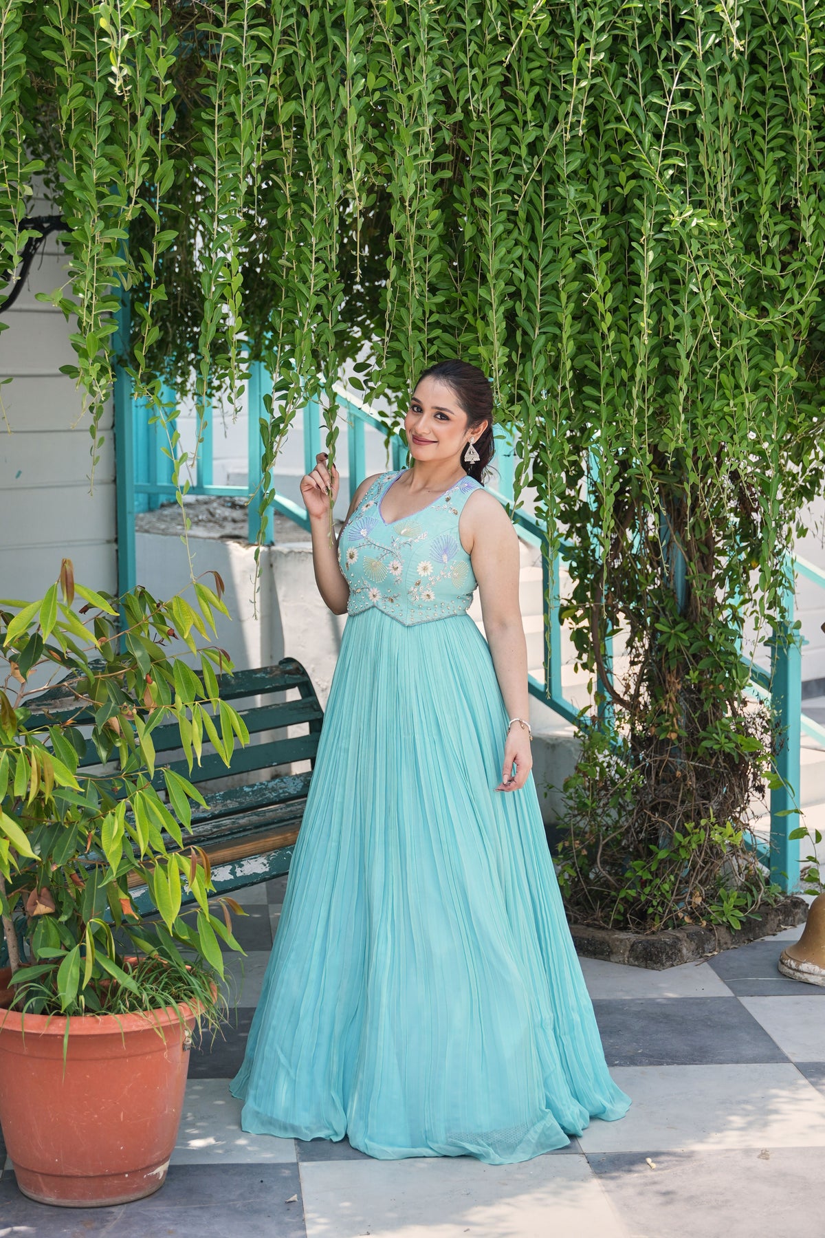 Celeste Bloom Embellished Gown