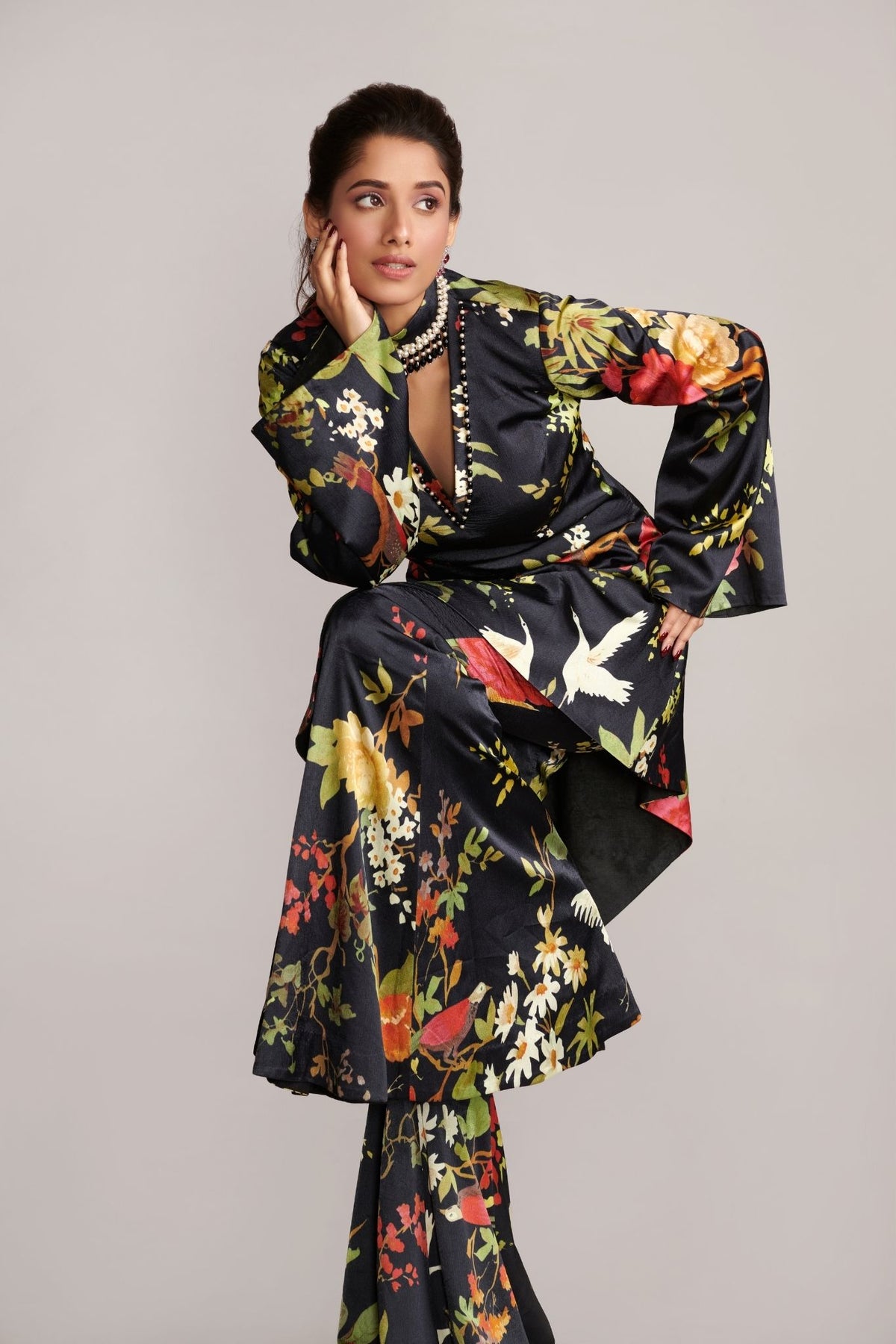 Peplum Kurta with Kalidaar Sharara Pants