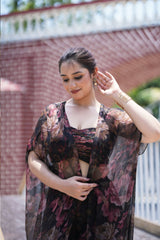 Midnight Rose Printed Sharara Set