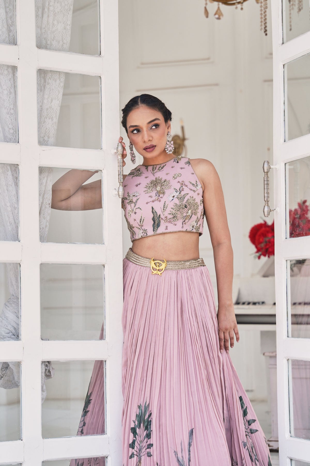 Blush Botanica Embellished Lehenga Set