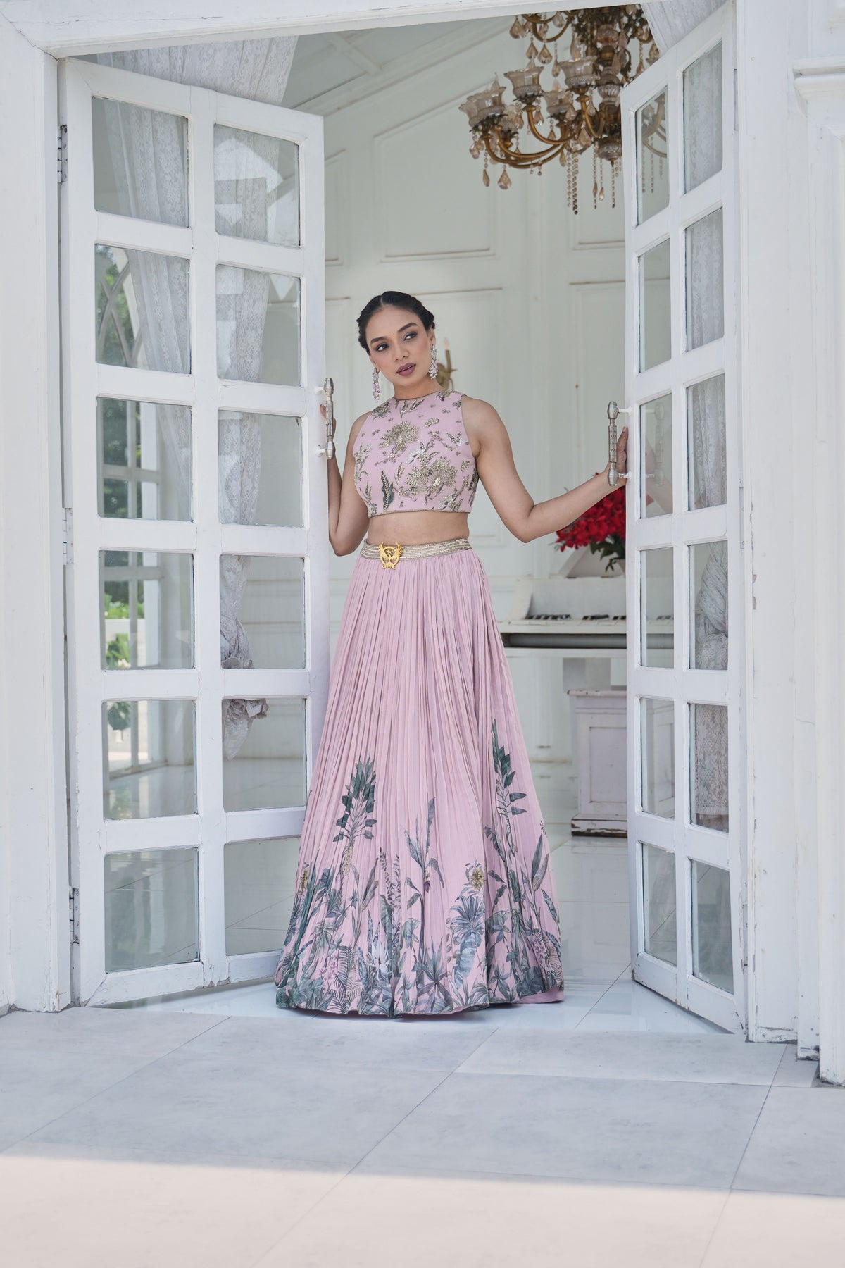 Blush Botanica Embellished Lehenga Set