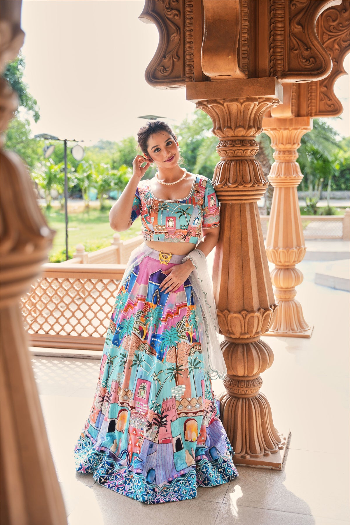 Rang Mahal Hand-Embroidered Lehenga Set
