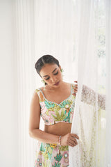 Pastel Bloom Printed Lehenga Set