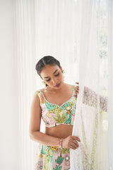 Pastel Bloom Printed Lehenga Set