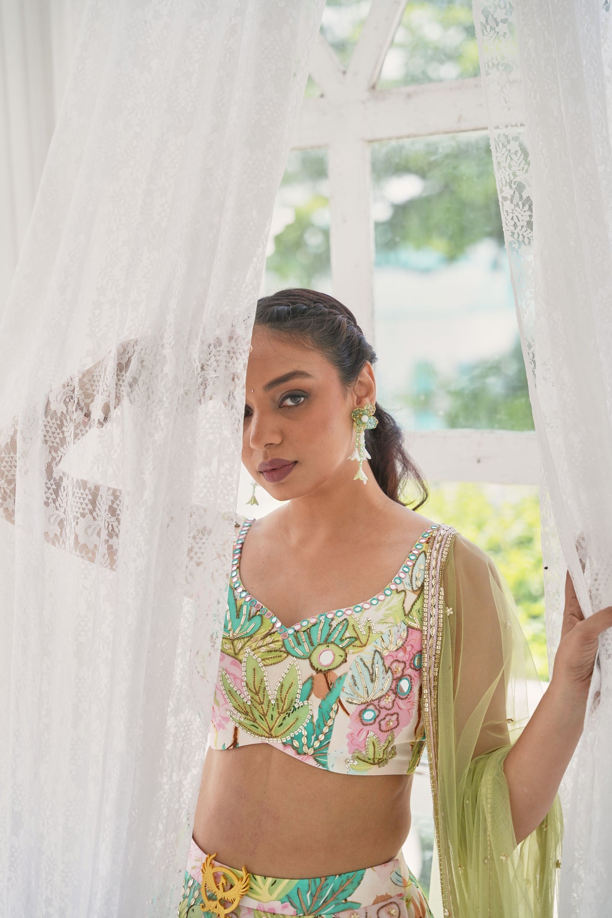 Pastel Bloom Printed Lehenga Set