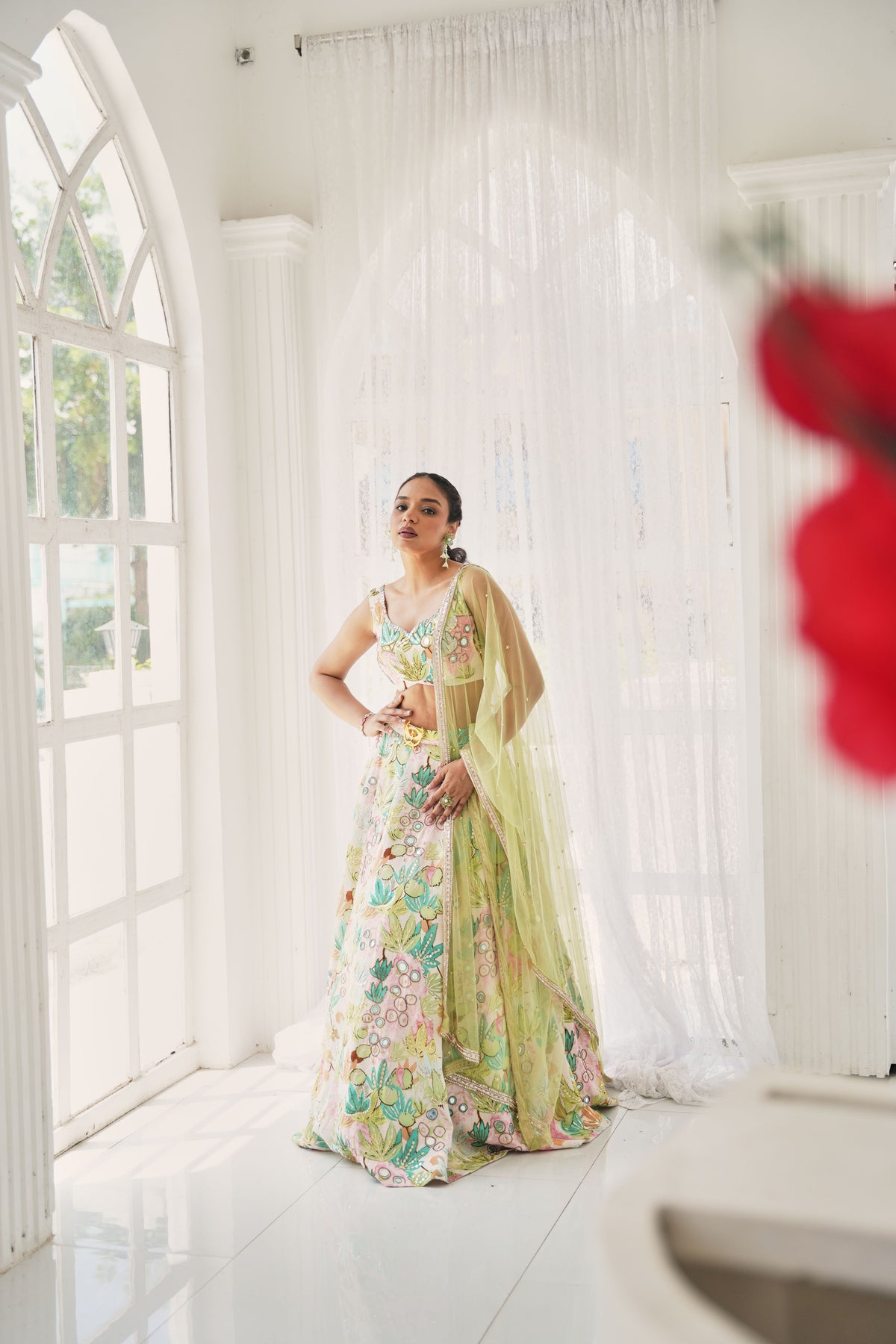 Pastel Bloom Printed Lehenga Set