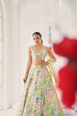 Pastel Bloom Printed Lehenga Set
