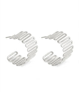 Silver Spiral Meadow Earrings