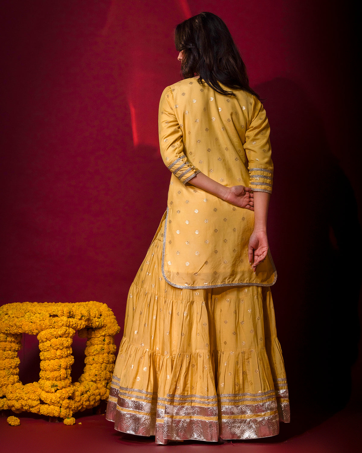 Yellow Kurta Gharara Set
