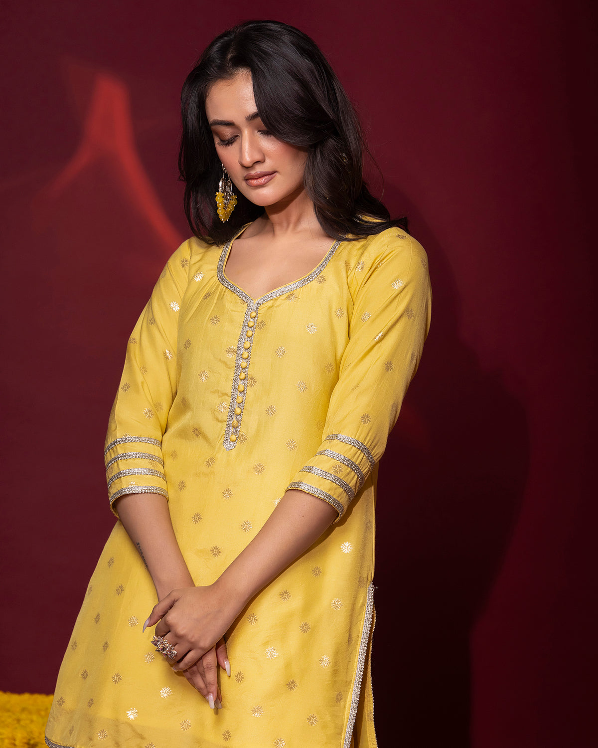 Yellow Kurta Gharara Set