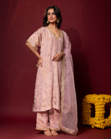 Blush Pink Tissue Kaftan Set