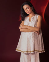 Ivory Peplum Sharara Set
