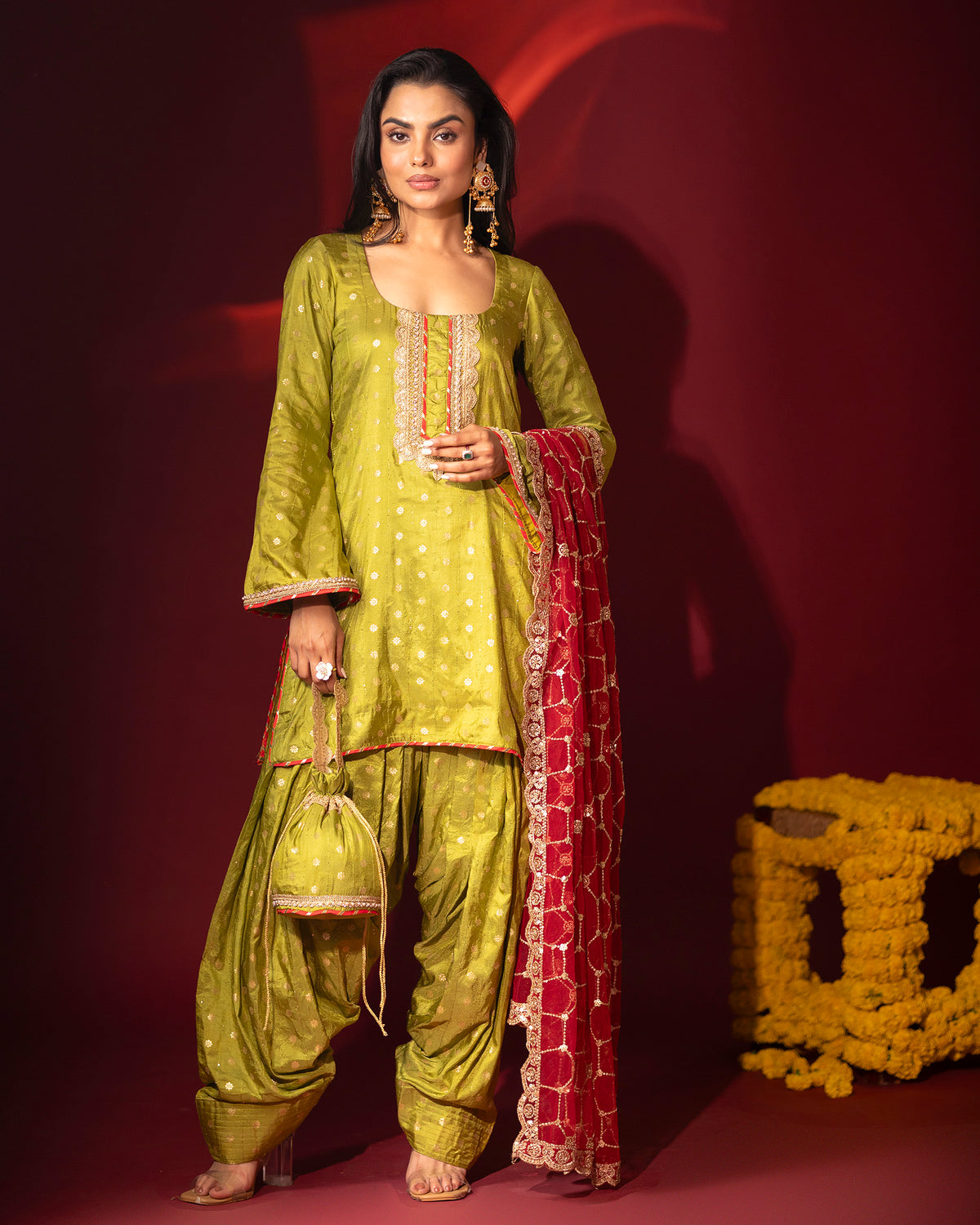 Green Kurta and Salwar Set
