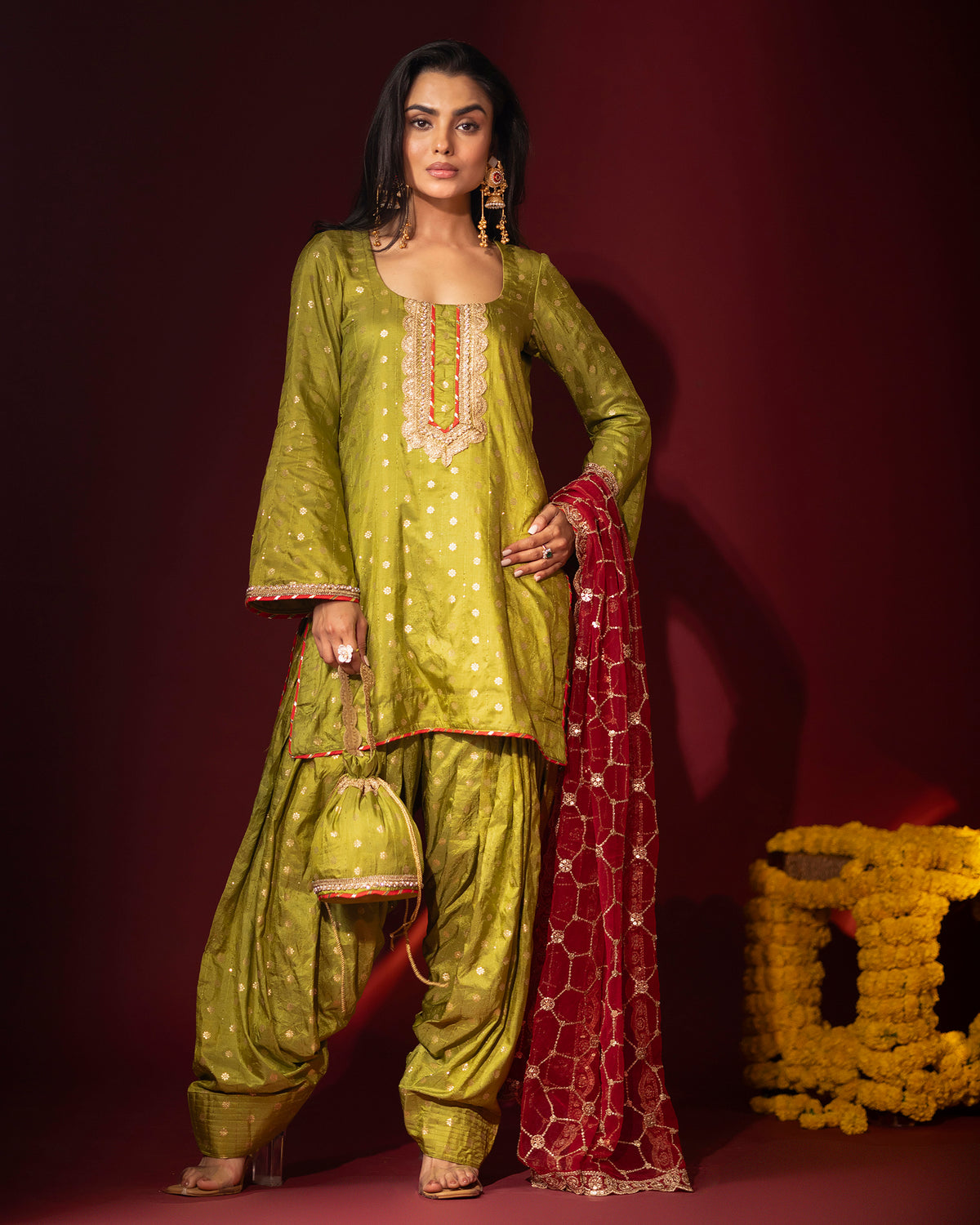 Green Kurta and Salwar Set