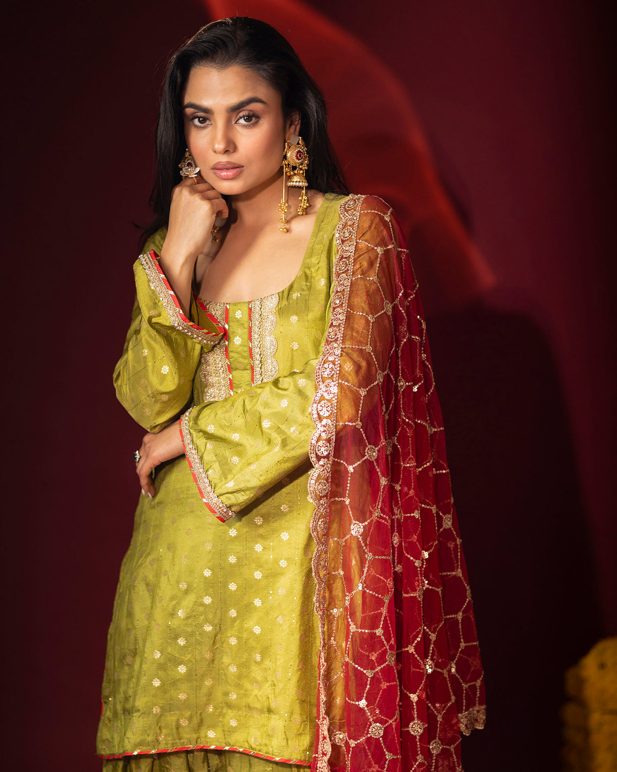 Green Kurta and Salwar Set
