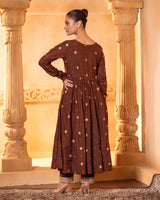 Brown Anarkali Set