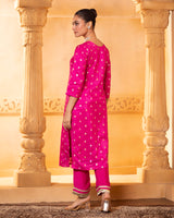 Pink Silk Kurta Set
